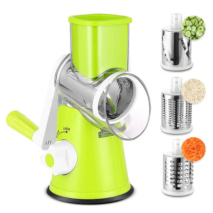 [Bf&Cm]Kitexpert Viral Cheese Grater(All Metal Blades & No Plastic Left in Food), 3X Faster Shredding, Time-Saving Rotary Cheese Grater, Mandoline, Vegetable Chopper, Kitchen Gadgets, Slicer Dicer Cutter Kitchenware Homeessentials