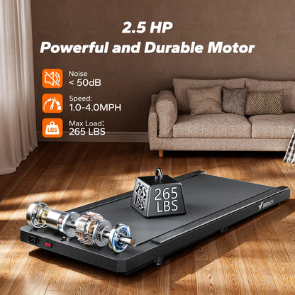 Merach under Desk Treadmill, 2-In-1 Walking Pad for Walking and Jogging 2.5HP Low-Noise Treadmill with Remote Control Lanyard 265Lbs Weight Capacity Home Exercise Equipment Home Gym Equipment Summervibes