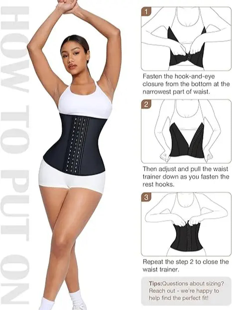 Feelingirl Waist Trainer for Women Latex Waist Cincher Corset Latexplus Size Shapewear 3 Hooks Cinchswear Underweaer Garment Compression Women #Summervibes