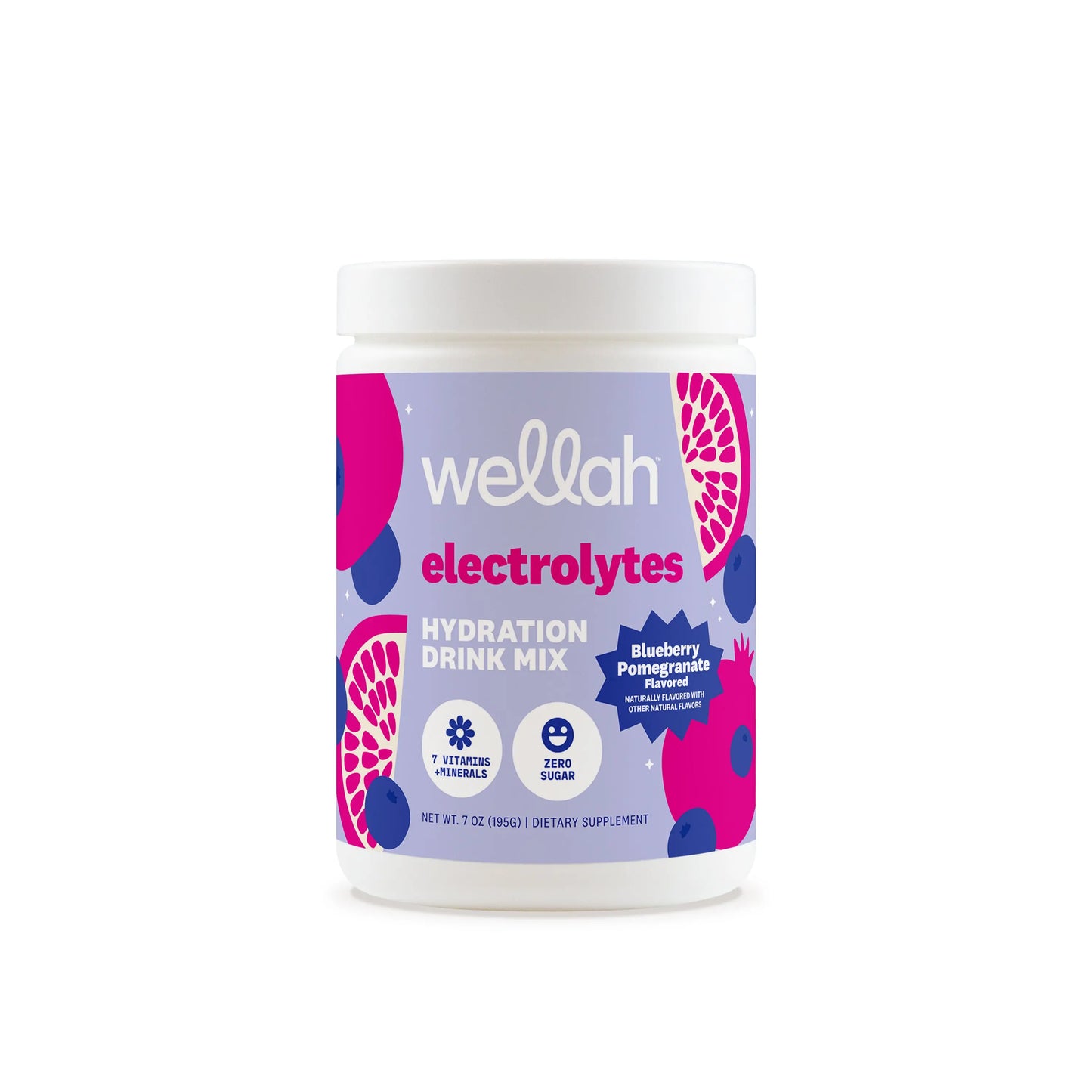 Wellah Electrolytes for Women | Hydration Drink Mix | Natural Flavored & Sweetened | 7 Vitamins & Minerals | Hydration for Woman | Micro Nutrients | Cellular Hydration | Skin Hydration | Electrolytes | Vitamins for Women 50 Servings Sugar Supplemen