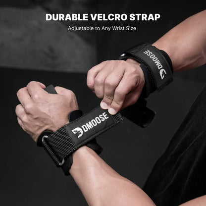 Dmoose Fitness Weight Lifting Hooks (Pair) for Deadlifts, Pull Ups, Rows & Shrugs