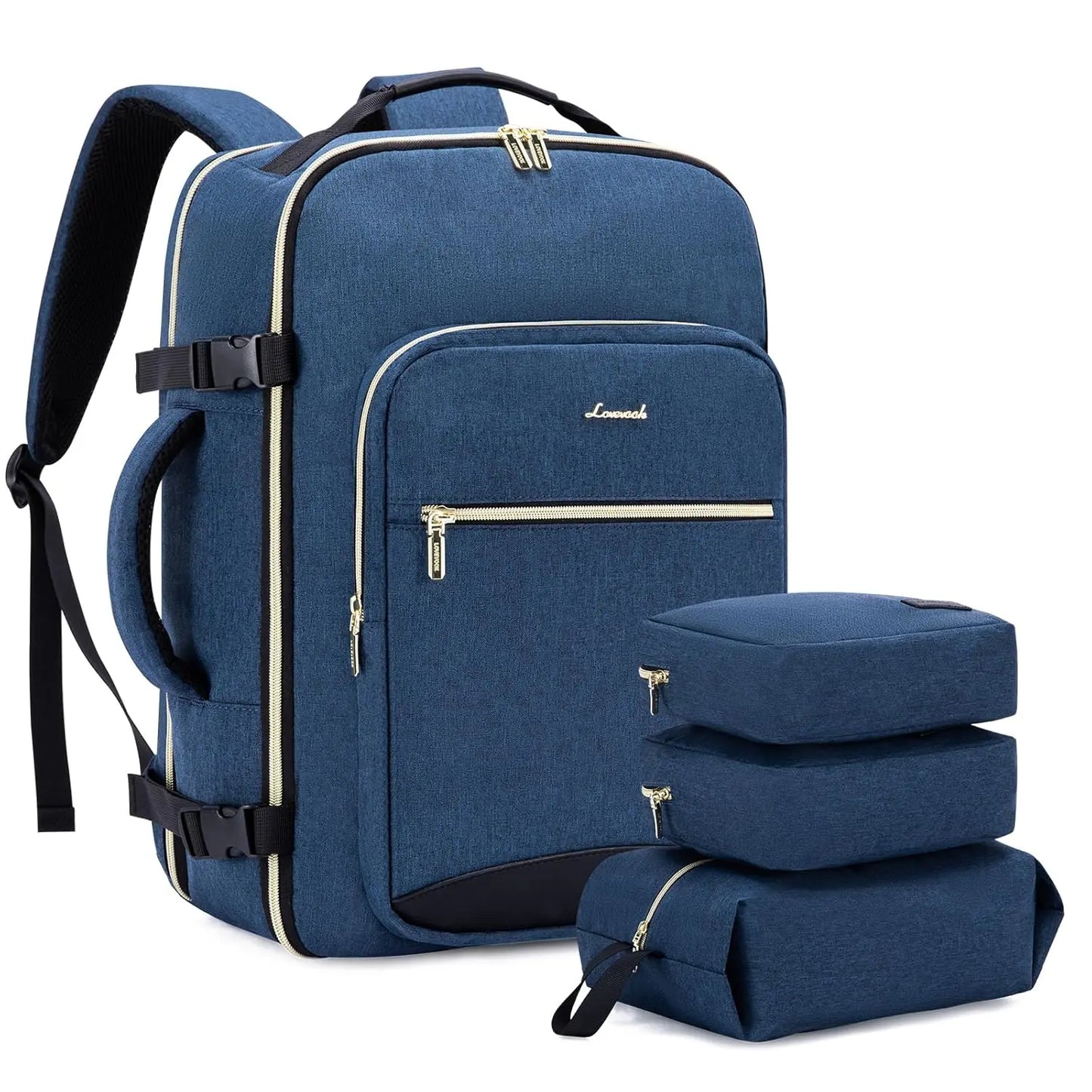 LOVEVOOK Travel Backpack for Women & Men as Personal Item Flight Approved,Large Capacity Carry on Backpack with 3 Packing Cubes and Laptop Compartment,Organized Daypack Stylish Casual Daypack ,Weekender Bag for Hiking,Overnight,Tiktokshopbacktoschool