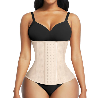 Feelingirl Waist Trainer for Women Latex Waist Cincher Corset Latexplus Size Shapewear 3 Hooks Cinchswear Underweaer Garment Compression Women #Summervibes